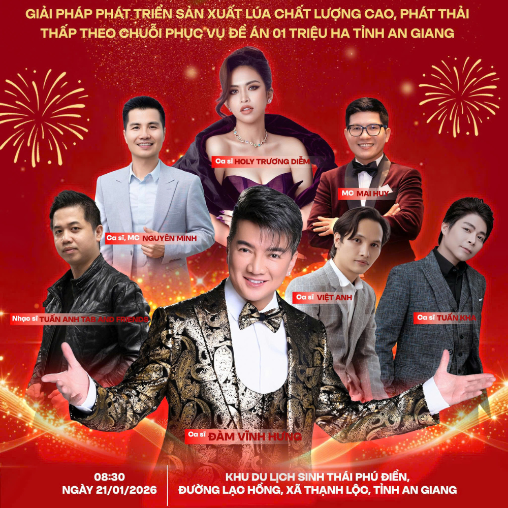 ✨ Ca Sĩ Đàm Vĩnh Hưng & Dàn Nghệ Sĩ Hội Tụ Tại Gala Nông Nghiệp Diễn Ra Tại Phú Điền